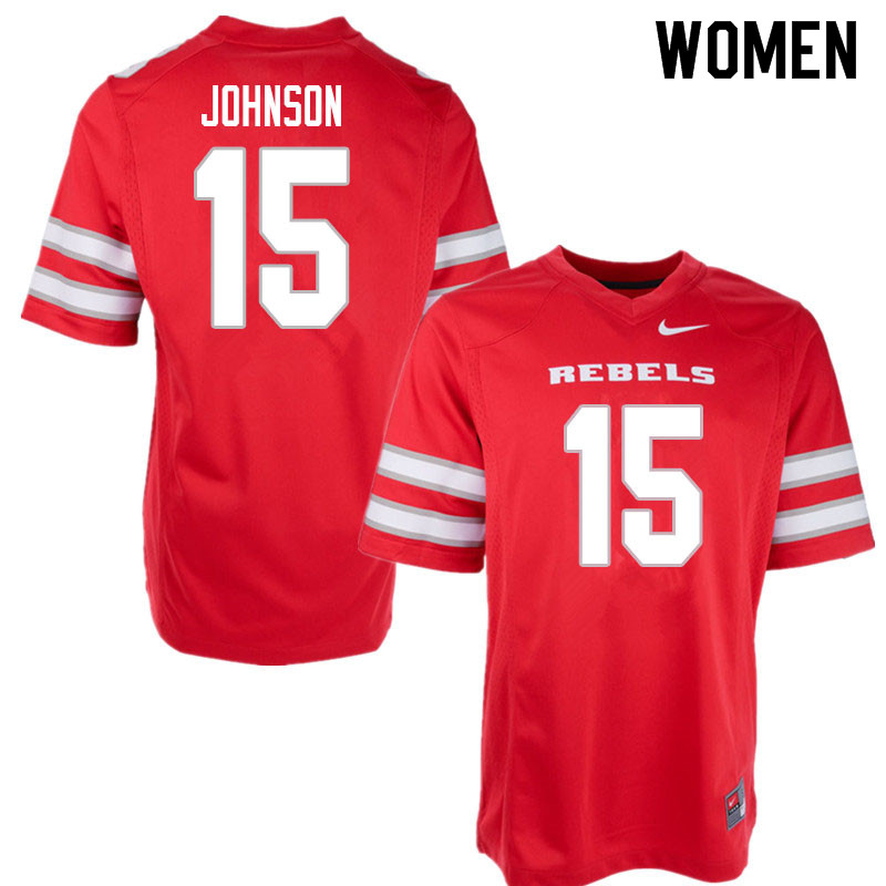 Women #15 Alven Johnson UNLV Rebels College Football Jerseys Sale-Red